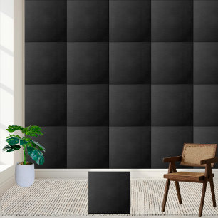 Elegant Black Leather Struktur Ceramic Tile Kakelplatta