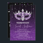 Elegant Black Lila Silver Masquerad Sweet 16 Inbjudningar<br><div class="desc">Byt lila till ANY färg och välj från silver, guld och ro guld för att enkelt matcha ditt maskerade tema sött 16 party perfekt! Den här unika SVG-konsten är illustrerad av Raphaela Wilson och hittades bara på Zazzle och ger kreativet flexibilitet att ändra färg parad med silver-accenterna. Firar du en...</div>