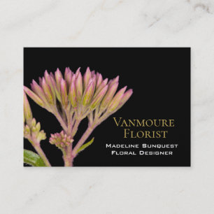 Elegant Black Luxury Pearl Florist Affärskort Visitkort