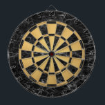 Elegant Black Marble Faux Gold Foil Classic Darttavla<br><div class="desc">En klassisk ritbordsdesign med alternerande svarta marmor och faux guld-foilltrianglar.</div>