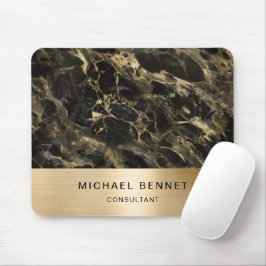 Elegant Black Marble Guld Consultant Business Musmatta