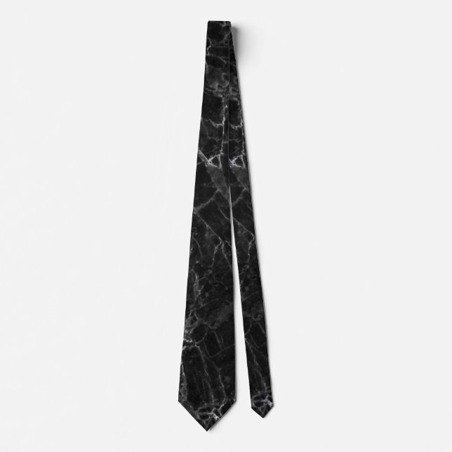 Elegant Black Marble Modern Marble Mönster Slips (Framsida)