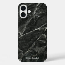 Elegant Black Marble Slab med Namn