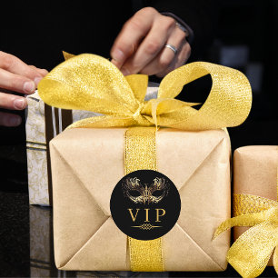 Elegant Black Masquade VIP - mycket viktig person Runt Klistermärke