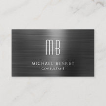 Elegant Black Metallic Monogram Consultant