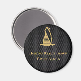 Elegant Black Metallic Real Gods Magnet