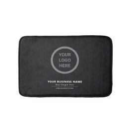 Elegant Black Minimalist Business Logotyp-marknads Badrumsmatta