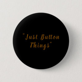 Elegant Black Minimalist Design Round Pinback Knapp