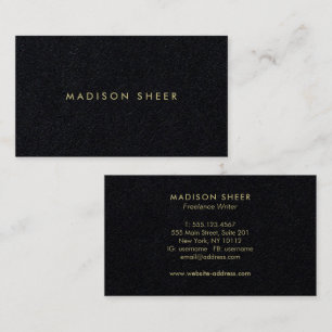 Elegant Black Modern Luxury Visitkort