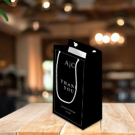 Elegant Black Monogram Bröllop