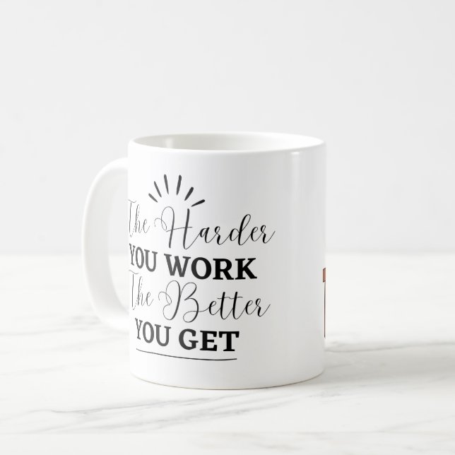 Elegant Black Motivational Quote Kaffemugg (Framsida vänster)