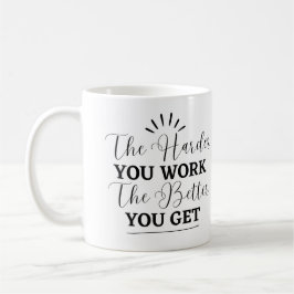 Elegant Black Motivational Quote Kaffemugg