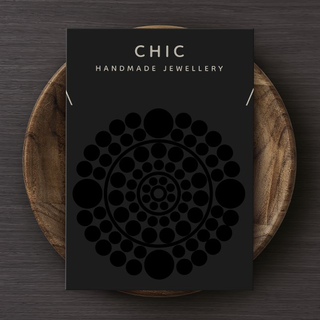 Elegant Black Necklace Pendant Visning Visitkort (Skapare uppladdad)