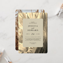 Elegant Black och Golden Foliage Photo Bröllop