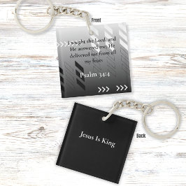 Elegant Black och Grått Abstrakt Bible Verse Art