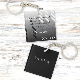 Elegant Black och Grått Abstrakt Bible Verse Art