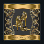 Elegant Black och Guld 50:e Födelsedagsfesten Inbjudningar<br><div class="desc">Vackra guld snurrar svart och guld leopard 50:e födelsedagsfest inbjudan. Den här eleganten svart och guld leopard födelsedagsfest inbjudan är enkelt att anpassa för evenemanget genom att helt enkelt välja knappen "Anpassa den!" för att börja lägga till din händelseinformation, typsnitt stil, typsnitt storlek & färg och ordalydelse. Observera att alla...</div>
