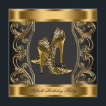 Elegant Black och Guld 50:e Födelsedagsfesten Inbjudningar<br><div class="desc">Vackra guld snurrar svart och guld leopard 50:e födelsedagsfest inbjudan. Den här eleganten svart och guld leopard födelsedagsfest inbjudan är enkelt att anpassa för evenemanget genom att helt enkelt välja knappen "Anpassa den!" för att börja lägga till din händelseinformation, typsnitt stil, typsnitt storlek & färg och ordalydelse. Observera att alla...</div>