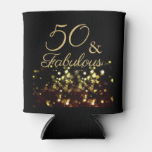 Elegant Black och Guld 50 och Fabulous