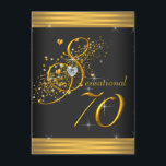 Elegant Black och Guld 70:e Födelsedagsfesten Inbjudningar<br><div class="desc">Elegant konetti gnistor svart och guld 70:e födelsedagsfest inbjudan. Detta vackra svarta och guld 70 födelsedagsfest inbjudan är enkelt anpassat för evenemanget genom att lägga till information om evenemanget, teckensnittet stil, teckensnittet storlek och färg och ordalydelsen. Observera att alla de klistermärken, kort och inbjudningssymboler som du hittar på Zazzle är...</div>