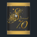 Elegant Black och Guld 70:e Födelsedagsfesten Inbjudningar<br><div class="desc">Elegant konetti gnistor svart och guld 70:e födelsedagsfest inbjudan. Detta vackra svarta och guld 70 födelsedagsfest inbjudan är enkelt anpassat för evenemanget genom att lägga till information om evenemanget, teckensnittet stil, teckensnittet storlek och färg och ordalydelsen. Observera att alla de klistermärken, kort och inbjudningssymboler som du hittar på Zazzle är...</div>