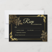 Elegant Black och Guld Bröllop