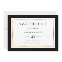 Elegant Black och Guld Bröllop