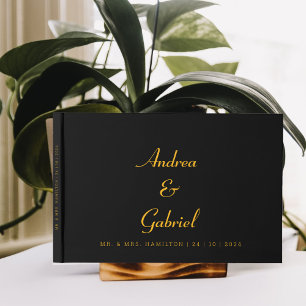 Elegant Black och Guld Gästböcker