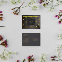 Elegant Black och Guld Hearts OSA