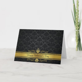 Elegant Black och Guld Helgkort