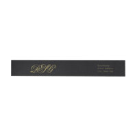 Elegant Black och Guld Monogram