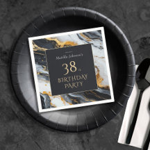 Elegant Black och Guld oavsett Födelsedagsfest