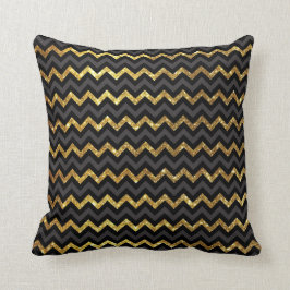 Elegant Black och Guld Polyester Dekorativ kudde