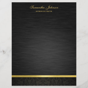 Elegant Black och Guld Reklamblad