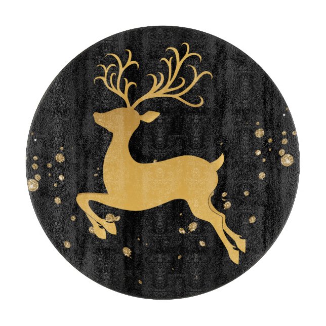 Elegant Black och Guld Rudolph (Framsidan)