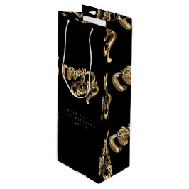 Elegant Black och Guld Search Script God jul