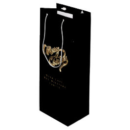 Elegant Black och Guld Search Script God jul