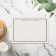 Elegant Black och Ivory Minimalist Två Gräns