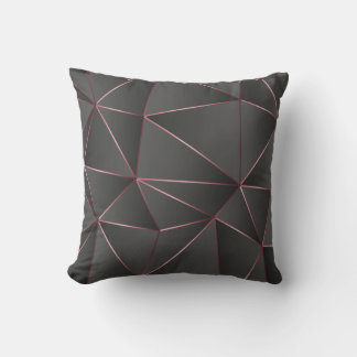 Elegant Black och Ro Guld Seam Deco Dekorativ kudd Kudde