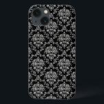 Elegant Black och Silver Damask<br><div class="desc">Elegant Samsung Galaxy Note 4 Fodral har silver dammliknande mönster på svart bakgrund. Underbar för älskare av Baroque-design.</div>