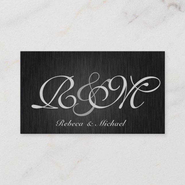 Elegant Black och Silver OSA kort (Framsida)