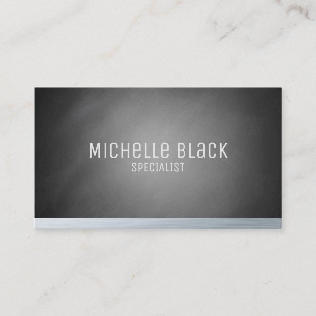 Elegant Black Ombre Chalkboard-Affärskort Visitkort (Framsida)