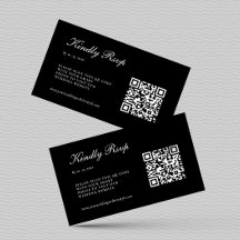 Elegant Black OSA QR-kod Bröllop