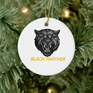 "Elegant Black Panther Ornamen Julgransprydnad Keramik