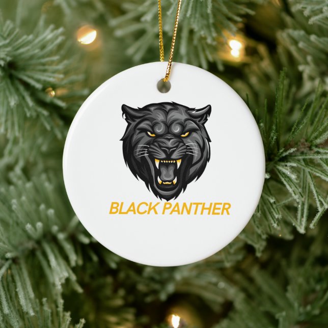 "Elegant Black Panther Ornamen Julgransprydnad Keramik (Träd)