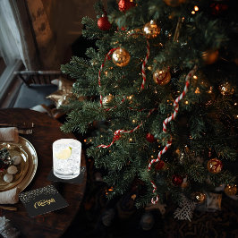 Elegant Black Paper Coaster Underlägg Papper Kvadrat