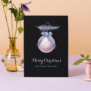 Elegant Black Pastel Ornament jul - ej foto Helgkort