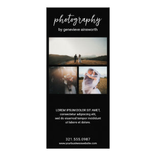 Elegant Black Photo Collage Modern Photography Reklamkort