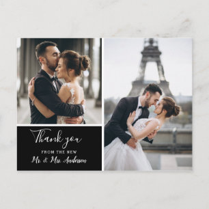 Elegant Black Photo Collage   Tom Tack Vykort