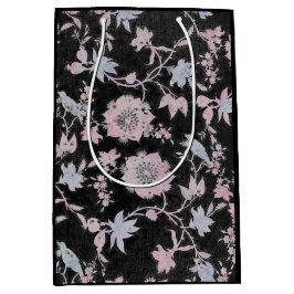 Elegant black, pink and blue, watercolours